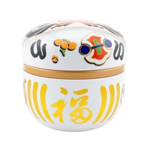Daruma Teask i vit metall