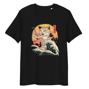 Japansk Kaiju Neko Sushi T-shirt