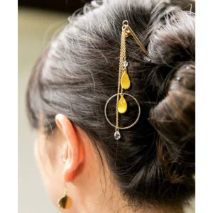 Japansk Kanzashi - Gula kronblad