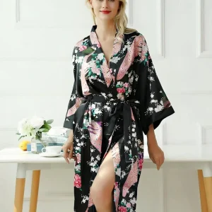 Pyjamas Kimono för kvinnor - Svart