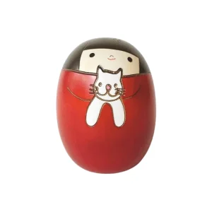 Röd Kokeshi Neko